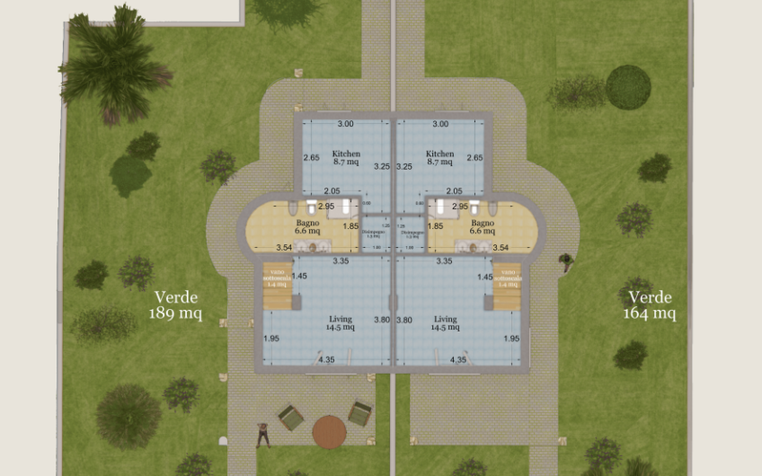 SC1350 Parco signorile di villette di nuova costruzione a Castellabate Zona Lago