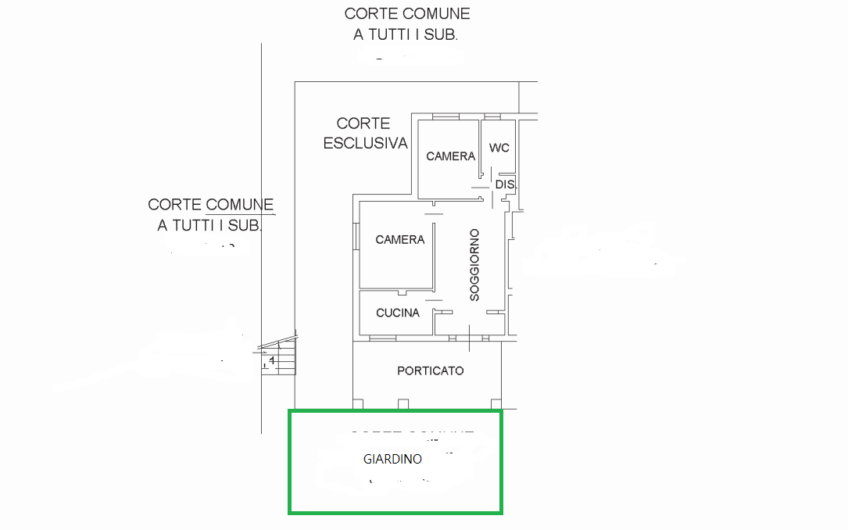 SC1376/a Appartamento con giardino in una stupenda villa a Scario