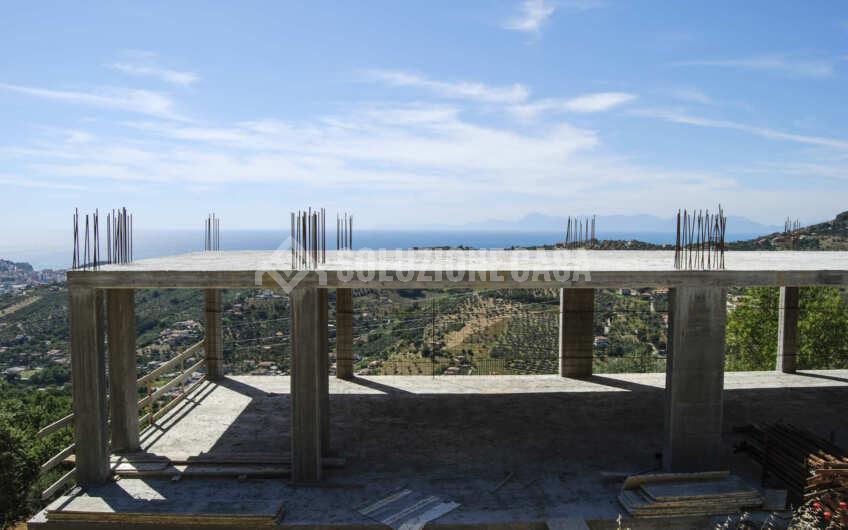 SC1404 Villa singola allo stato grezzo con terreno e panorama vista mare, Via Campanina Agropoli